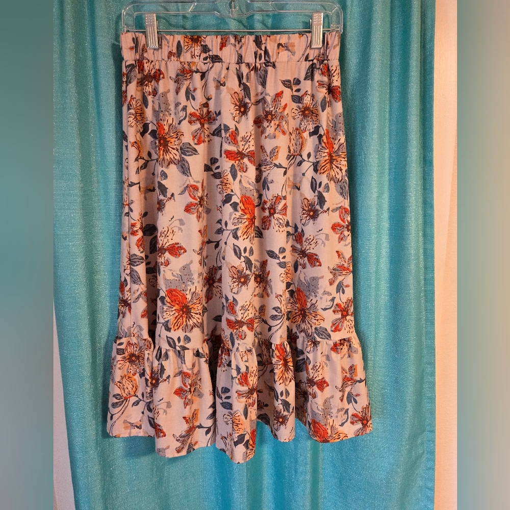 SHEIN Multicolor Floral A-Line Skirt